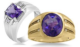 Men's Amethyst Rings