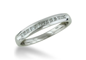 1/4 Carat Diamond Wedding Band In 14K White Gold (2.1 G) (G-H Color, VS1-VS2), Size 4.5 By SuperJeweler