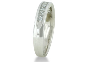 1/2 Carat Diamond Wedding Band In 14K White Gold (3.5 G) (G-H Color, VS1-VS2) By SuperJeweler