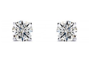 1/4 Carat Diamond Stud Earrings In Platinum (, SI1-SI2) By SuperJeweler