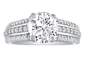 1 Carat Diamond Round Engagement Ring In 14k White Gold, , SI2-I1 By SuperJeweler