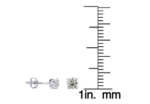 1/3 Carat Diamond Stud Earrings In Platinum (, I1-I2) By SuperJeweler
