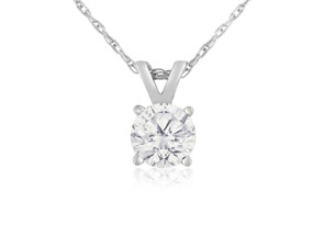 2/3 Carat 14k White Gold Diamond Pendant Necklace, , 18 Inch Chain By SuperJeweler