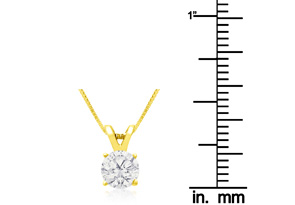 Pretty 2/3 Carat 14k Yellow Gold Diamond Pendant Necklace, , 18 Inch Chain By SuperJeweler