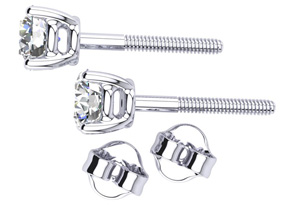 1/2 Carat Diamond Stud Earrings In Platinum (, I1-I2) By SuperJeweler