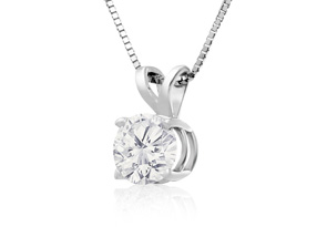 1.50 Carat 14k White Gold Diamond Pendant Necklace, 4 Stars, G/H Color, 18 Inch Chain By SuperJeweler