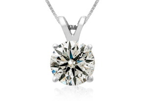 2 Carat Diamond Pendant Necklace In 14k White Gold, , 18 Inch Chain By SuperJeweler