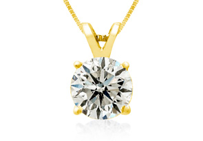 2 Carat 14k Yellow Gold Diamond Pendant Necklace, , 18 Inch Chain By SuperJeweler