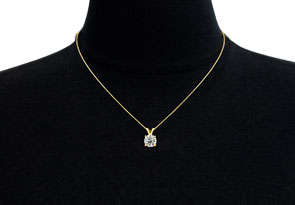 2 Carat 14k Yellow Gold Diamond Pendant Necklace, , 18 Inch Chain By SuperJeweler