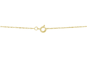 1/4 Carat 14k Yellow Gold Princess Cut Diamond Pendant Necklace, J/K, 18 Inch Chain By Hansa