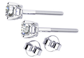 1.5 Carat Diamond Stud Earrings In Platinum (J-K, I1-I2) By SuperJeweler