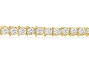 11 Carat Diamond Tennis Bracelet In 14K Yellow Gold (16.7 G), 7 Inches, J/K By SuperJeweler