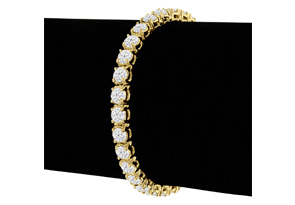 11 Carat Diamond Tennis Bracelet In 14K Yellow Gold (16.7 G), 7 Inches, J/K By SuperJeweler