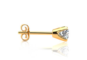 1 Carat Diamond Stud Earrings In 14K Yellow Gold (,  Clarity Enhanced) By SuperJeweler
