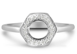 Bolt Ring W/ Diamonds Crafted In Solid Sterling Silver,  By SuperJeweler
