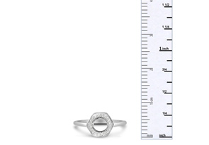 Bolt Ring W/ Diamonds Crafted In Solid Sterling Silver, J/K By SuperJeweler