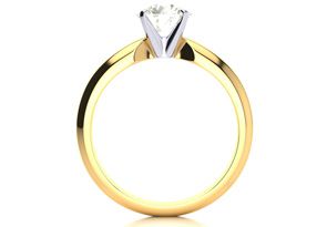 1 Carat Diamond Solitaire Engagement Ring In 14K Yellow Gold (J-K, I2 Clarity Enhanced) By SuperJeweler