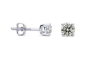 1/2 Carat Diamond Stud Earrings In 14K White Gold As Featured On The Doctors (, ) By SuperJeweler