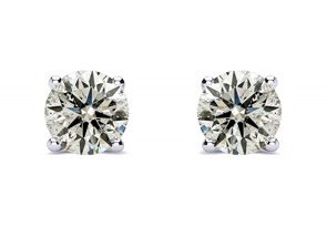 1/2 Carat Diamond Stud Earrings In 14K White Gold As Featured On The Doctors (K-L, I2-I3) By SuperJeweler