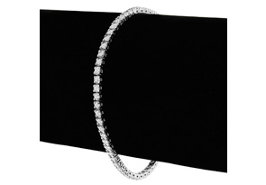2 Carat Genuine Diamond Tennis Bracelet In 14k White Gold (8.4 G), , 7 Inch By SuperJeweler