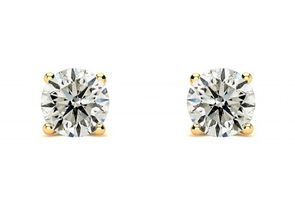 1/5 Carat Diamond Stud Earrings In 14K Yellow Gold (J-K, I1-I2) By SuperJeweler