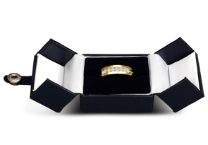 Men's 1/2 Carat Diamond Wedding Band In 10K Yellow Gold (J-K, I2), 6.57mm Wide By SuperJeweler