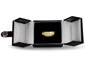 Men's 1/2 Carat Diamond Wedding Band In 14K Yellow Gold (I-J, I1-I2), 7.80mm Wide By SuperJeweler
