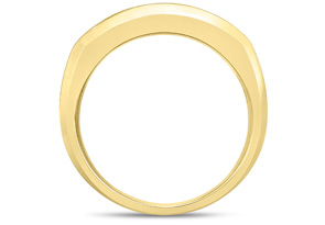 Men's 1 Carat Diamond Wedding Band In 14K Yellow Gold (I-J, I1-I2), 8.85mm Wide By SuperJeweler