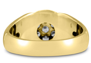 Men's 1/2 Carat Diamond Wedding Band In 10K Yellow Gold (J-K, I2), 12.79mm Wide By SuperJeweler