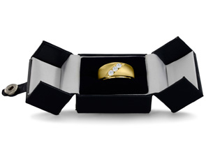 Men's 1/2 Carat Diamond Wedding Band In 14K Yellow Gold (I-J, I1-I2), 11.02mm Wide By SuperJeweler