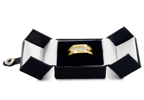 Men's 1/2 Carat Diamond Wedding Band In 10K Yellow Gold (J-K, I2), 8.70mm Wide By SuperJeweler