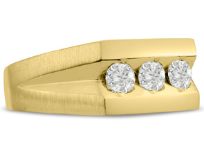 Men's 1 Carat Diamond Wedding Band In 14K Yellow Gold (I-J, I1-I2), 9.49mm Wide By SuperJeweler