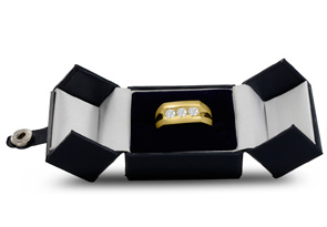 Men's 1 Carat Diamond Wedding Band In 14K Yellow Gold (I-J, I1-I2), 9.49mm Wide By SuperJeweler