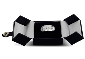 Men's 1 Carat Diamond Wedding Band In 14K White Gold (I-J, I1-I2), 10.56mm Wide By SuperJeweler