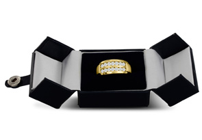 Men's 1 Carat Diamond Wedding Band In 14K Yellow Gold (I-J, I1-I2), 10.56mm Wide By SuperJeweler