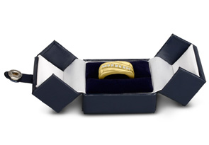 Men's 1/10 Carat Diamond Wedding Band In 14K Yellow Gold (I-J, I1-I2), 8.63mm Wide By SuperJeweler