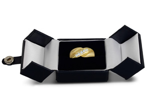 Men's 1/3 Carat Diamond Wedding Band In 10K Yellow Gold (J-K, I2), 9.61mm Wide By SuperJeweler