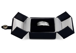 Men's 1/10 Carat Diamond Wedding Band In 10K White Gold (J-K, I2), 8.0mm Wide By SuperJeweler