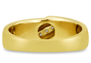 Men's 1/10 Carat Diamond Wedding Band In 14K Yellow Gold (I-J, I1-I2), 8.0mm Wide By SuperJeweler