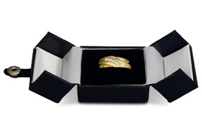 Men's 1/10 Carat Diamond Wedding Band In 14K Yellow Gold (I-J, I1-I2), 8.0mm Wide By SuperJeweler