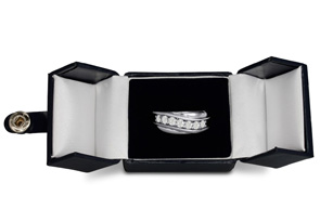 Men's 1 Carat Diamond Wedding Band In 10K White Gold (J-K, I2), 9.88mm Wide By SuperJeweler
