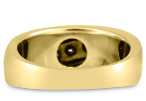 Men's 1 Carat Diamond Wedding Band In 10K Yellow Gold (J-K, I2), 9.88mm Wide By SuperJeweler