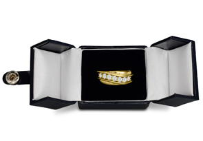 Men's 1 Carat Diamond Wedding Band In 14K Yellow Gold (I-J, I1-I2), 9.88mm Wide By SuperJeweler