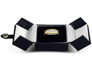 Men's 1/2 Carat Diamond Wedding Band In 10K Two-Tone Gold (J-K, I2), 9.0mm Wide By SuperJeweler