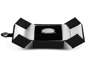 Men's 1/2 Carat Diamond Wedding Band In 14K White Gold (I-J, I1-I2), 9.0mm Wide By SuperJeweler