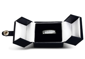 Men's 1/2 Carat Diamond Wedding Band In 10K White Gold (J-K, I2), 6.67mm Wide By SuperJeweler