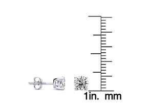 1.25 Carat Diamond Stud Earrings In 14K White Gold (G-H, I1-I2) By Hansa