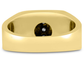 Men's 1/2 Carat Diamond Wedding Band In 10K Yellow Gold (J-K, I2), 12.63mm Wide By SuperJeweler