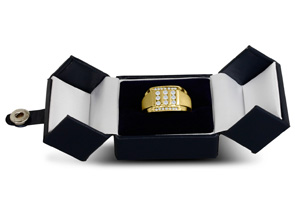 Men's 1/2 Carat Diamond Wedding Band In 10K Yellow Gold (J-K, I2), 12.63mm Wide By SuperJeweler