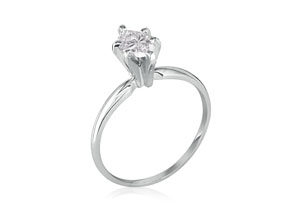 1/3 Carat Marquise Diamond Solitaire Ring In 14K White Gold (H-I, SI2-I1) By SuperJeweler